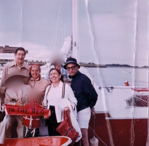 The Weiners & my parents on a Boston Harbor cruise (and yes, I blurred out some unidentified friends).  